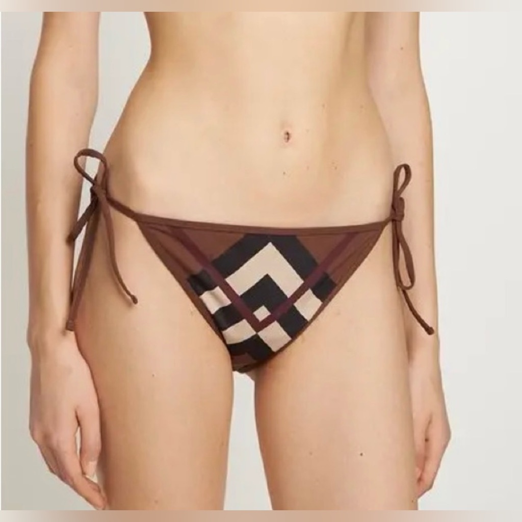 Burberry Cobb Printed Triangle Bikini Bottom